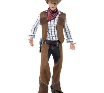 Smiffys Men’s M-US Size 38″-40″ Fringe Cowboy Costume, Brown