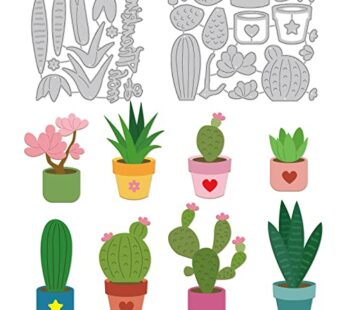 GLOBLELAND Potted Plants Die-Cuts Set Succulent Pot Cactus Cutting Dies for DIY Scrapbooki