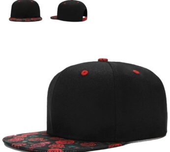 Rose Snapback Hats for Men Hat High Top End Hip Hop Hats for Rappers Flat Visor Bill Women