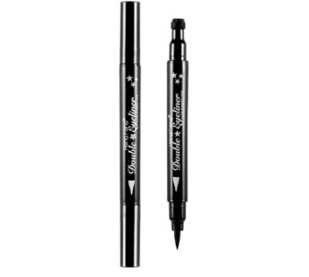 Pinkiou 2 in 1 Double-headed Liquid Eyeliner Pen Stamp Super Slim Gel Felt Tip High Pigmen