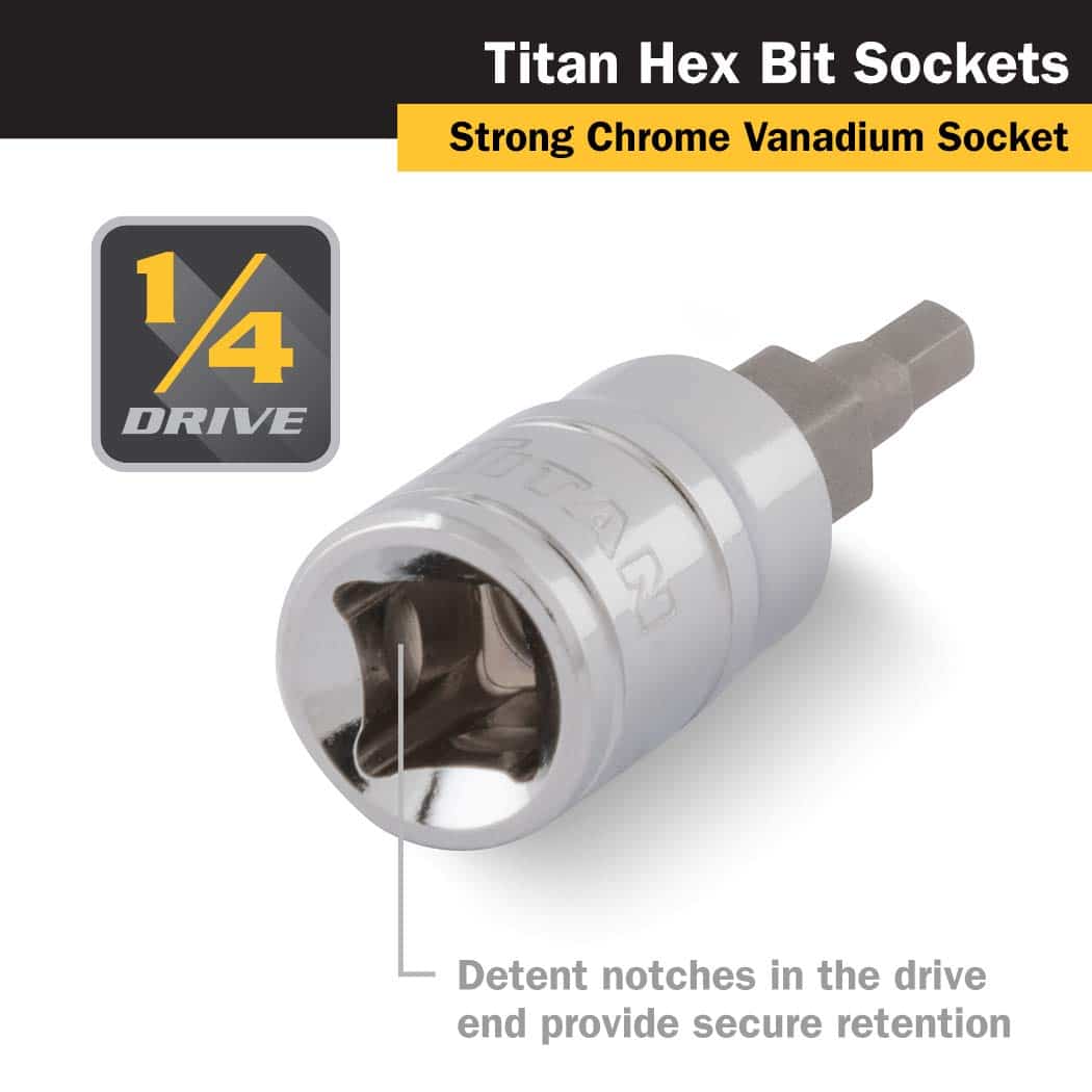 Titan 15605 1/4-Inch Drive x 5mm Hex Bit Socket - Image 3