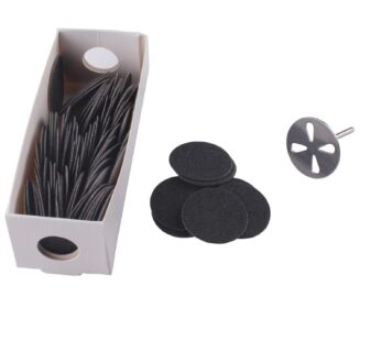 MZCMSL 100pcs Sandpaper Disc and 1pcs Metal Bit, 3/32 Shank Pedicure Sanding Disc Bit for