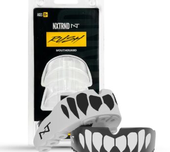 2 Pack Nxtrnd Rush Mouth Guard for Boxing and Other Sports (Black & White Fangs)