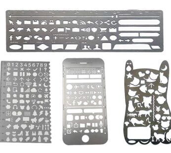 Bullet Journal Stencil Set,Ruler Drawing Painting Hollow Template Icon Tools DIY Kit for S