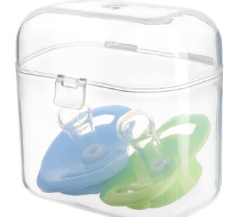 Accmor Pacifier Container Can Storage 2 Pacifiers, Baby Pacifier Holder Case for Travel, B