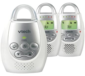 VTech DM221-2 Audio Baby Monitor with up to 1,000 ft of Range, Vibrating Sound-Alert, Talk
