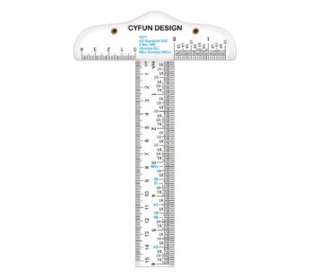 6″ Clear Acrylic T-Square Ruler for Easy Reference While Crafting T-Square Ruler Handtool
