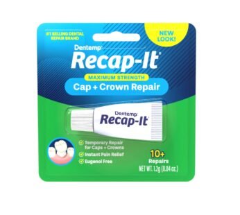 Dentemp Recap-It Cap and Crown Repair Dental Kit – Fast Acting Formula Dental Cement for L