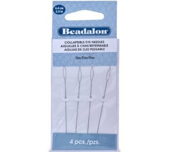 Beadalon 700F-102 Collapsible Eye Needles 2.5-Inch Fine 4 Pack