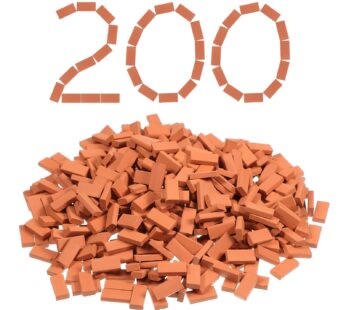 Civaner Mini Bricks Tiny Bricks for Landscaping Red Miniature Bricks Model Brick Wall Smal