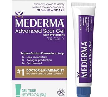 Mederma Advanced Scar Gel, Treats Old and New Scars, Reduces the Appearance of Scars from Acne, Stitches, Burns and More, 0.70oz (20g)