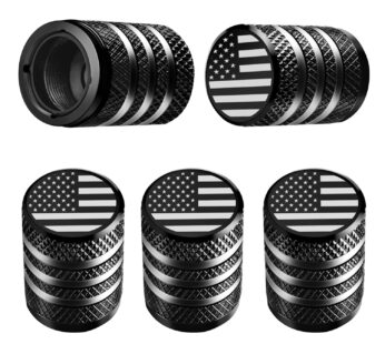Tire Valve Stem Cap Cover – (5 Pack) Tire Air Cap Metal with Plastic Liner Corrosion Resis