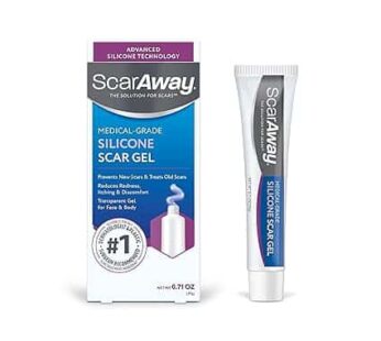 ScarAway Silicone Scar Gel, Helps Improve Size, Color & Texture of Hypertrophic & Keloid Scars from Injury, Burns & Surgery, Water Resistant, 20g (0.7 Oz)
