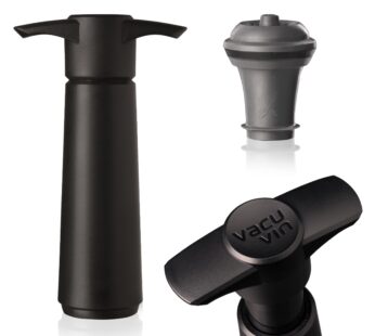 The Original Vacu Vin Wine Saver Pump and Wine Preserver with Vacu Vin Wine Stoppers Vacuu