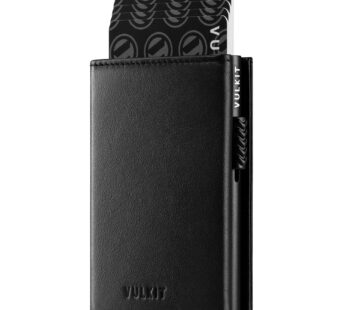 VULKIT Card Holder Wallet with Coin Pocket Magnetic Closure Pop Up Cards With ID Window To