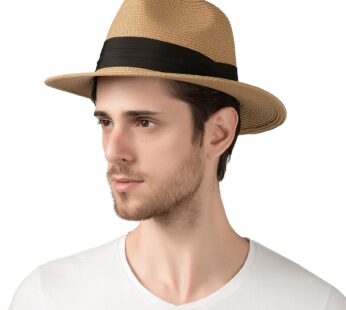 Lanzom Summer Beach Sun Hats for Men Women Foldable Floppy Travel Packable Staw Hat, Wide