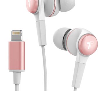Thore iPhone Earphones (Apple MFi Certified) V120 in Ear Wired Lightning Earbuds (Sweat/Wa
