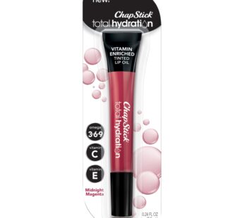 ChapStick Total Hydration Vitamin Enriched Midnight Magenta Tinted Lip Oil Tubes, Lip Care