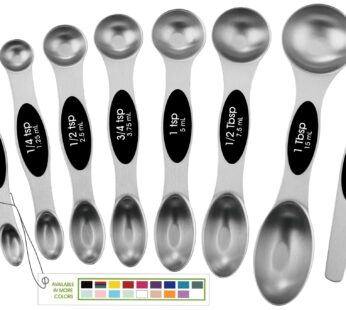 Spring Chef Magnetic Measuring Spoons Set with Strong N45 Magnets, Heavy Duty Stainless St
