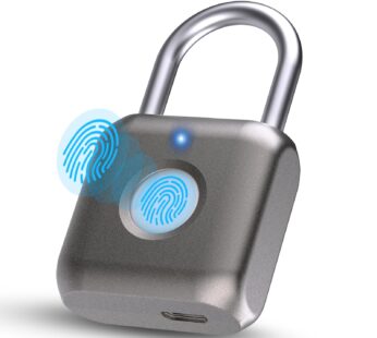 Pothunder Fingerprint Smart Padlock Lock, Biometric Metal Keyless Thumbprint Lock, Waterpr