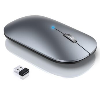 TECKNET Wireless Mouse, BT5.0/3.0 2.4GHz Silent Computer Mouse with USB Receiver,4000DPI R