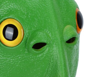 POCREATION Funny Masks, Green Fish Full Head Mask, Latex Mask with 3 Kinds Cosplay Prop fo