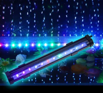 PULACO 2 Watt Aquarium Fish Tank Air Stone with Automatic Color Changing LED Light (Length