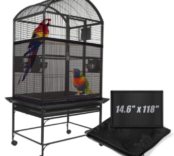 KFPPLXQ Bird Cage Netting Seed Catcher – Adjustable Bird Cage Skirt Seed Catcher, Large So