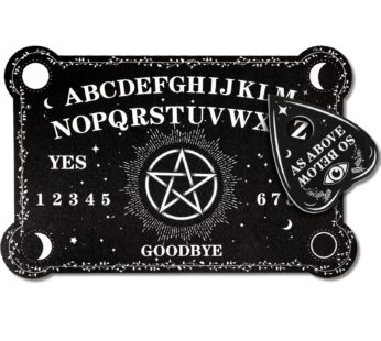 Pendulum Dowsing Divination Board Set Black Wooden Talking Board with Planchette Accessori
