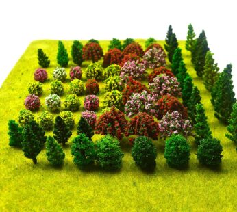 70pcs Mini Model Trees Mixed Miniature Trees Model Train Scenery Artificial Wargame Trees