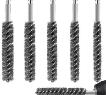 Stainless Steel Bore Brush Stainless Steel Bristles Wire Brush for Power Drill with Hex Sh