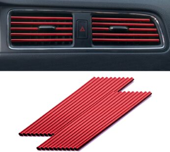 LivTee 20 Pieces Car Air Conditioner Decoration Strip for Vent Outlet, Universal Waterproo