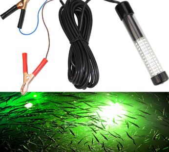 Lightingsky 12V 14W 180 LEDs 1300 Lumens LED Submersible Fishing Light Underwater Fish Fin