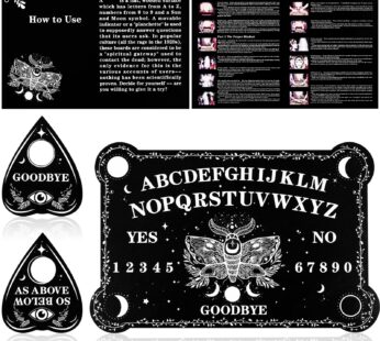 Pendulum Dowsing Divination Board Set Black Wooden Talking Board with Planchette Accessori