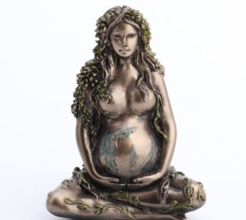 Veronese Design 2.5″ Mother Earth Gaia Sitting Lotucs Pose Resin Figurine Painted Bronze F