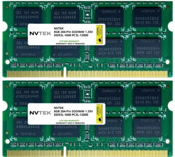 16GB (2X8GB) DDR3 1600MHZ PC3-12800 Non-ECC SODIMM NVTEK Laptop AIO PC Computer Memory
