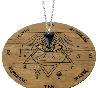 Wooden Pendulum Board Dowsing Divination Pendulum Witchcraft Altar Supplies with Crystal N