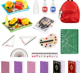 17 Pcs Mini Stuff Mini School Supplies Doll School Supplies Miniature Doll House Accessori