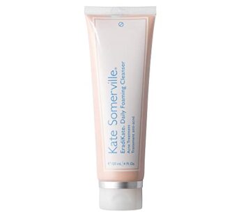 Kate Somerville EradiKate Daily Foaming Cleanser Acne Treatment – Clinically Formulated Medicated Face Wash Balances Skin and Cleans Pores, 4 Fl Oz