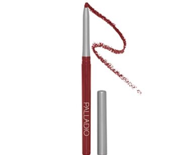 Palladio Retractable Waterproof Lip Liner High Pigmented and Creamy Color Slim Twist Up Smudge Proof Formula with Long Lasting All Day Wear No Sharpener Required, Raisin, 1 Count