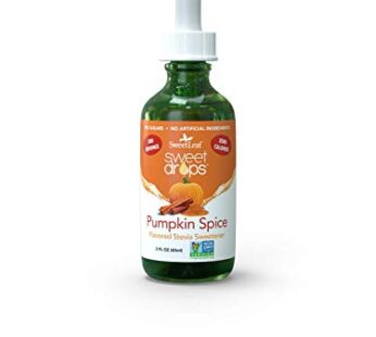 SweetLeaf Sweet Drops Pumpkin Spice Liquid Stevia Sweetener – Pumpkin Spice Stevia Liquid, Zero Calories, Zero Sugar, Non-GMO, Gluten-Free, Keto Friendly, Pumpkin Stevia Drops – 2 Fl Oz