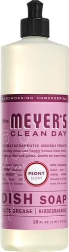 MRS. MEYER'S CLEAN DAY Liquid Dish Soap, Biodegradable Formula, Peony, 16 fl. oz - Image 2