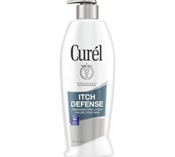 Curel Itch Defense Calming Body Lotion for Dry Itchy Skin, Moisturizer with Advanced Ceramide Complex, Pro-Vitamin B5, Shea Butter, 13 oz (Packaging may vary)