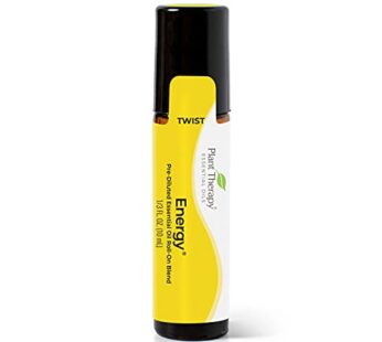 Plant Therapy Energy Essential Oil Blend 10 mL (1/3 oz) Refreshing, Energizing Blend 100% Pure, Pre-Diluted Roll-On, Natural Aromatherapy, Therapeutic Grade