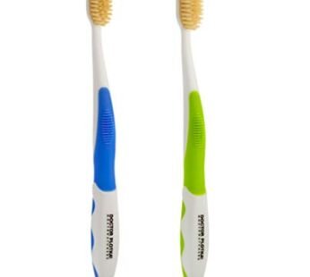 MOUTHWATCHERS Dr Plotkas Extra Soft Flossing Toothbrush Manual Soft Toothbrush for Adults, Ultra CleanToothbrush, Good for Sensitive Teeth and Gums, 2 Pack – Colors May Vary