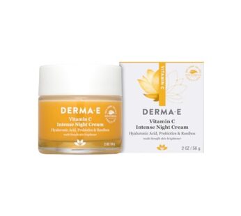 DERMA-E Vitamin C Intense Night Cream ? Brightening and Hydrating Facial Skin Renewing Cream ? Anti-Aging Overnight Facial Moisturizer, 2 oz