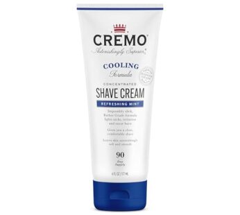 Cremo Barber Grade Cooling Shave Cream, Astonishingly Superior Ultra-Slick Shaving Cream for Men, Fights Nicks, Cuts and Razor Burn, 6 Fl Oz