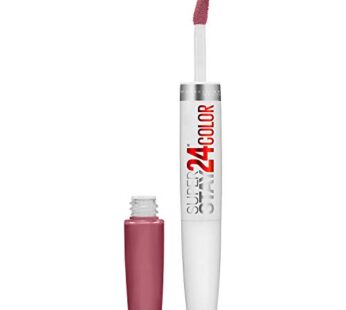 Maybelline Super Stay 24, 2-Step Liquid Lipstick Makeup, Long Lasting Highly Pigmented Color with Moisturizing Balm, Firmly Mauve, Mauve, 1 Count
