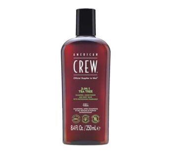 American Crew Shampoo, Conditioner & Body Wash for Men, 3-in-1, Tea Tree Scent, 8.4 Fl Oz