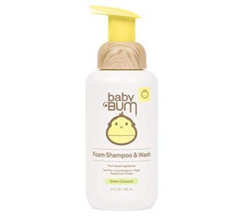 Baby Bum Shampoo & Wash | Tear Free Foaming Soap for Sensitive Skin with Nourishing Coconut Oil | Natural Fragrance | Gluten Free and Vegan | 12 FL OZ